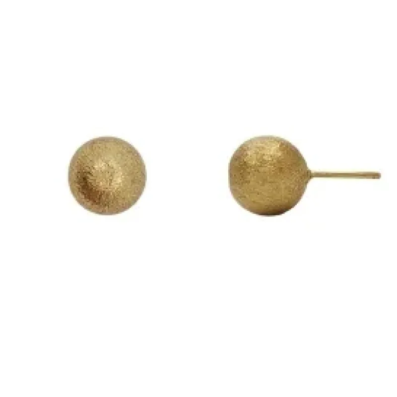 BRINCO BOLA ESCOVADA 10MM- Dourado